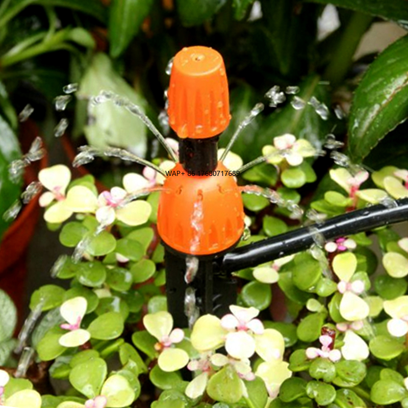 Drip Irrigation Kit - Einstellbare 8 Ausgänge Sprühgerät Tropfer 1/4''
