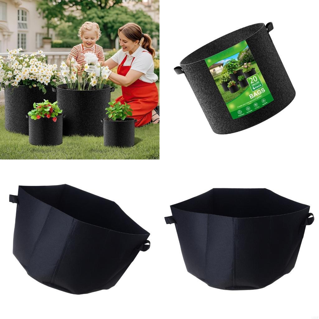 Grow Bags - Premium-Stoff-Pflanzbeutel, verdickte Materialien, Gartentöpfe, Drainage-Design