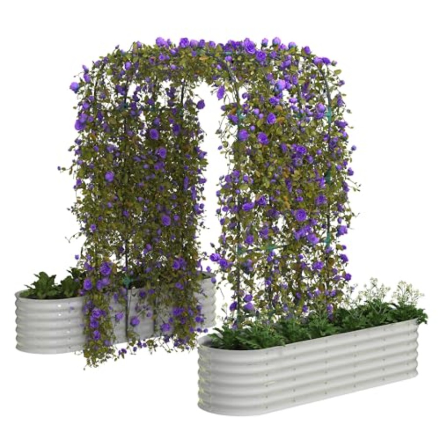Raised Bed Planter Box - 96 cm Hohes Verzinktes Hochbeet mit