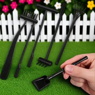 Gardening Tools Rake - 6-teiliges Mini-Zen-Rechen-Set zum Glätten von Sand