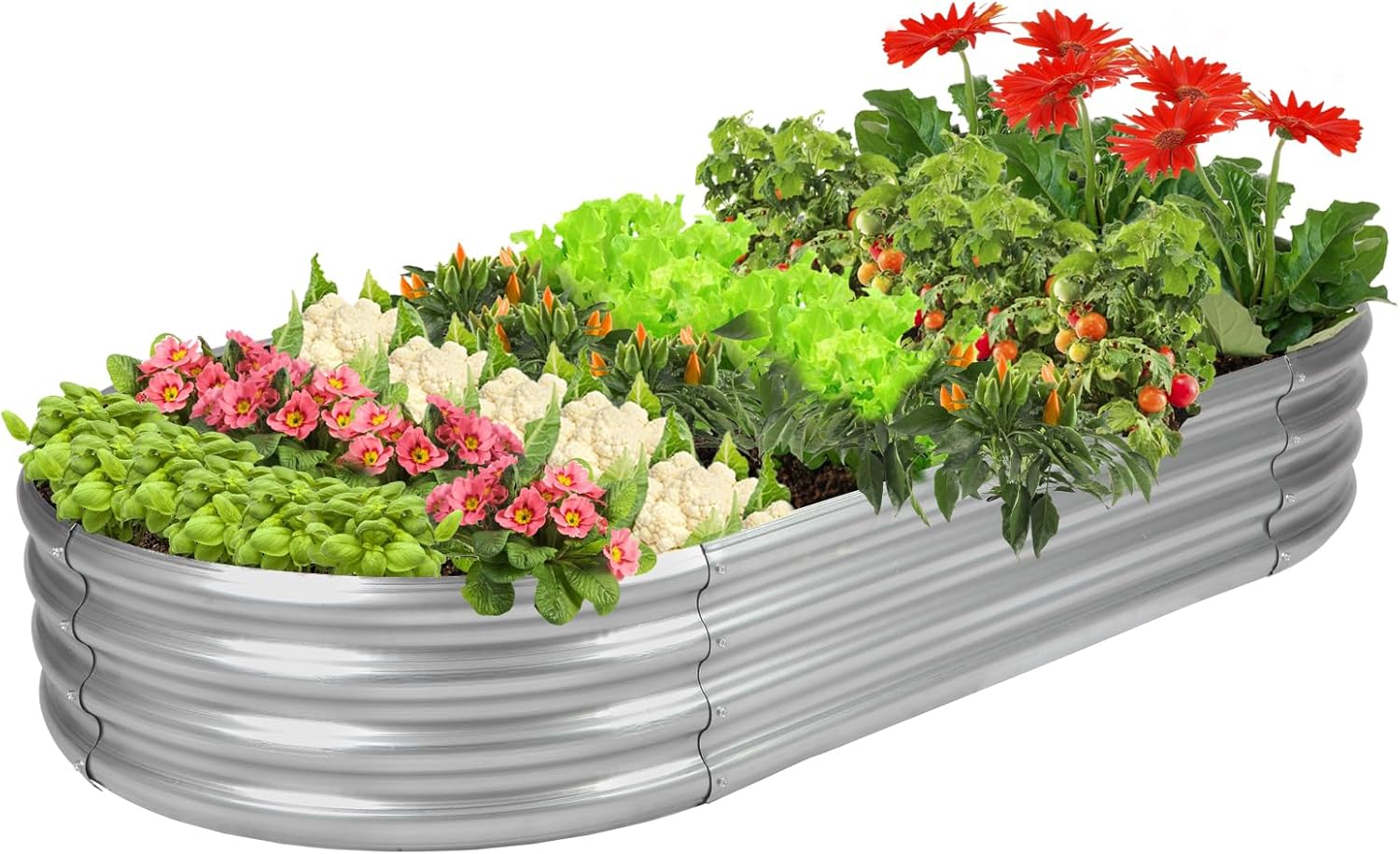 Raised Bed Planter Box - Hochbeet GRS-Zertifiziert Verzinkter Pflanzkasten für Draußen,