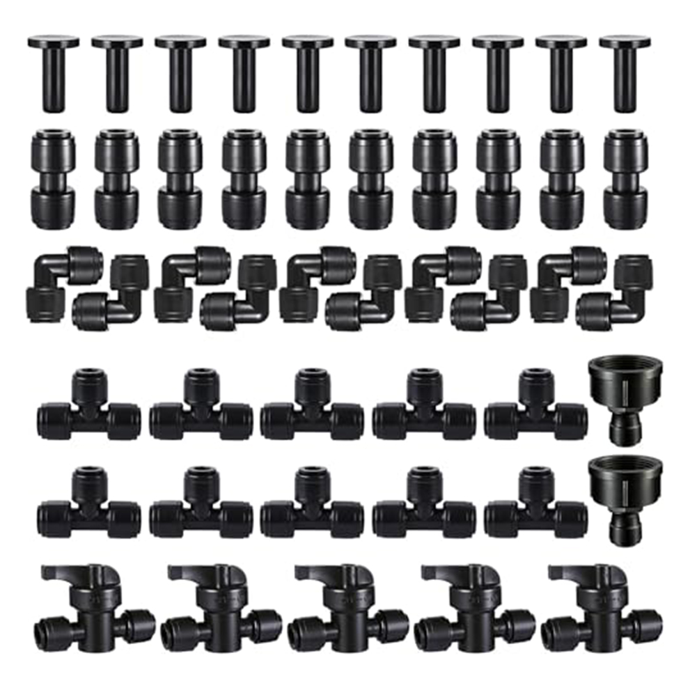 Drip Irrigation Kit - Tropfbewässerungs-Set mit 47 Teilen für 14-Zoll-Schläuche,
