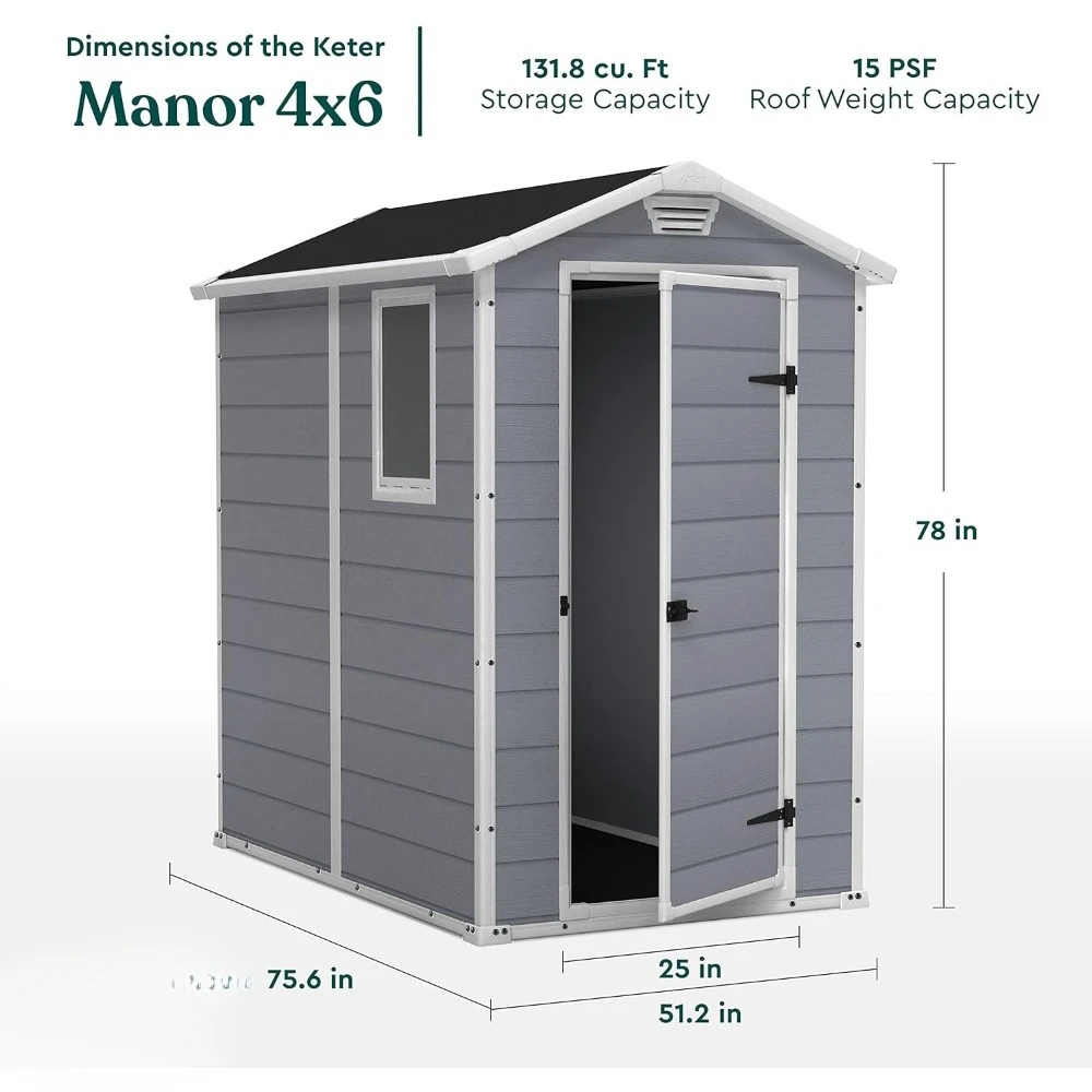 A Manor 4x6 Resin Outdoor Stor – Gardening Tools Store Bewertung und Preis