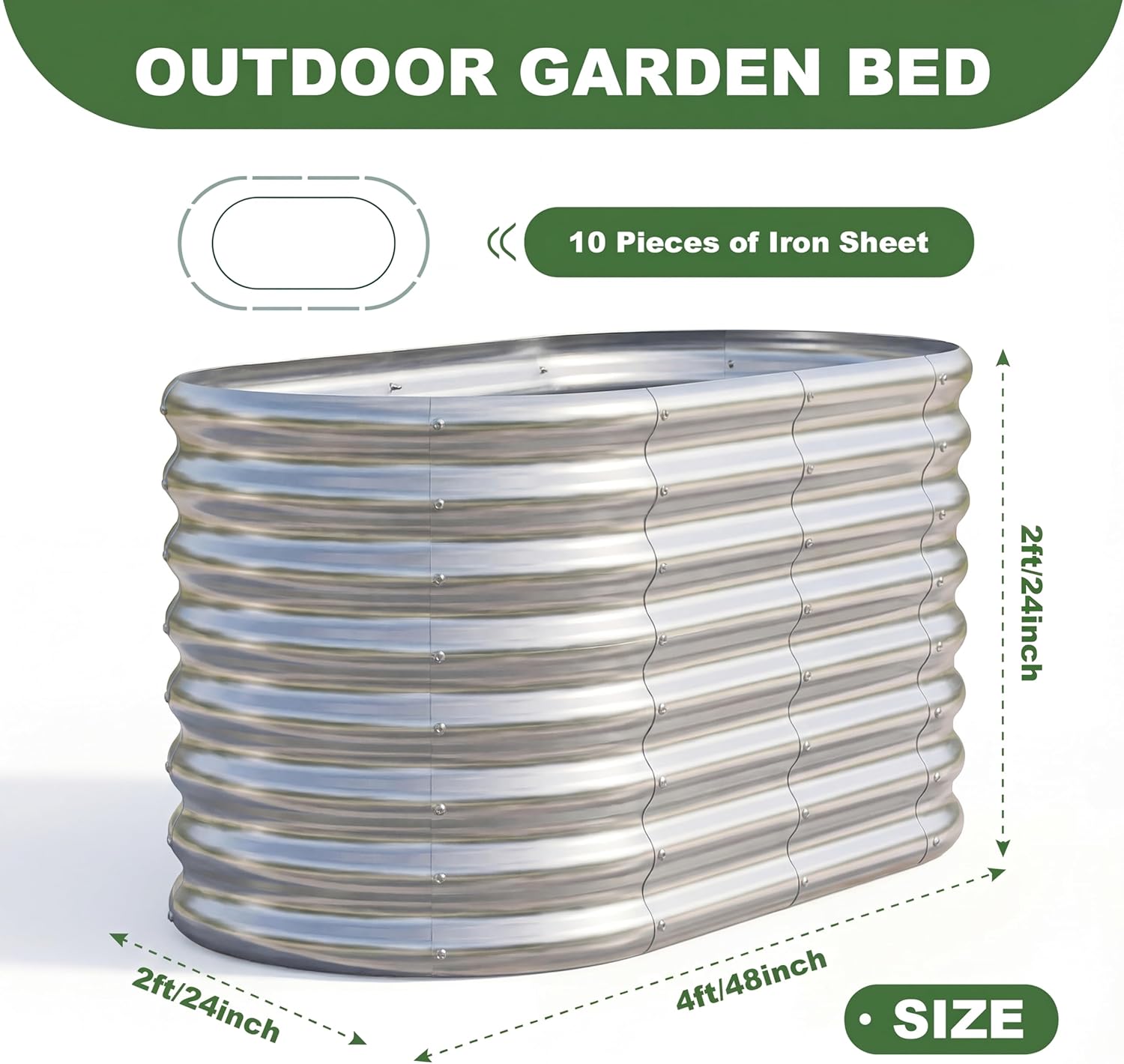 2er-Pack 4×2×2ft Verzinktes Ho – Raised Bed Planter Box Bewertung und Preis