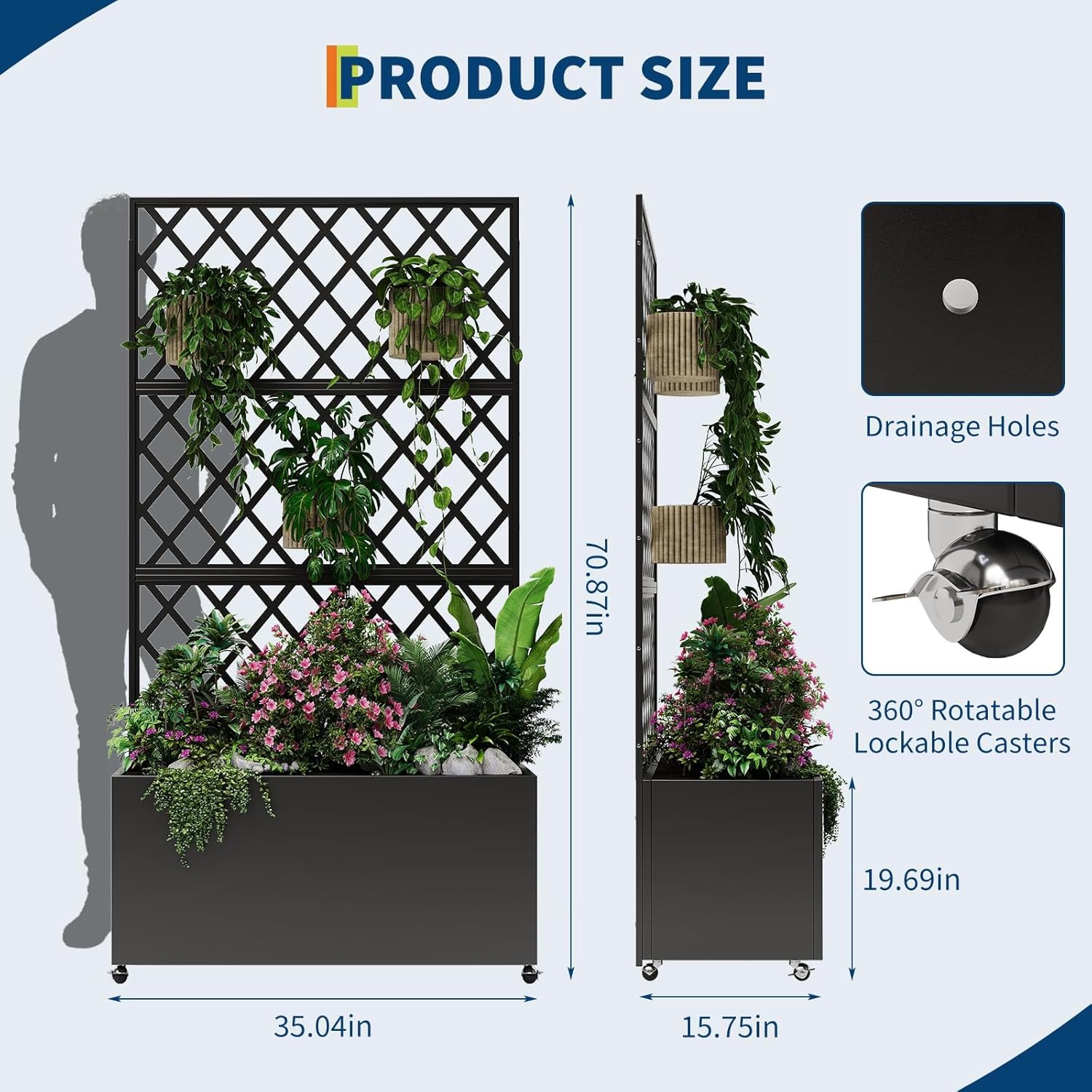Verzinktes Stahl-Hochbeet mit  – Raised Bed Planter Box Bewertung und Preis