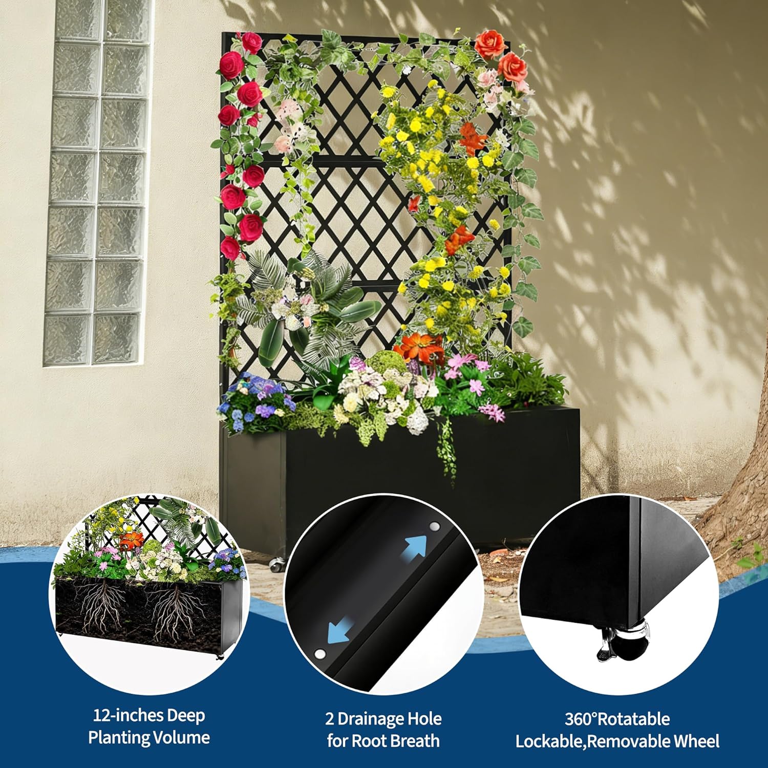 Verzinktes Stahl-Hochbeet mit  – Raised Bed Planter Box Bewertung und Preis