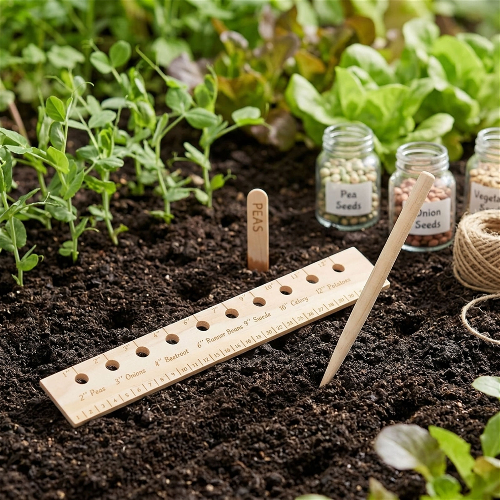 Massivholz-Pflanzlineal für Ga – Gardening Tools Vegetables Bewertung und Preis