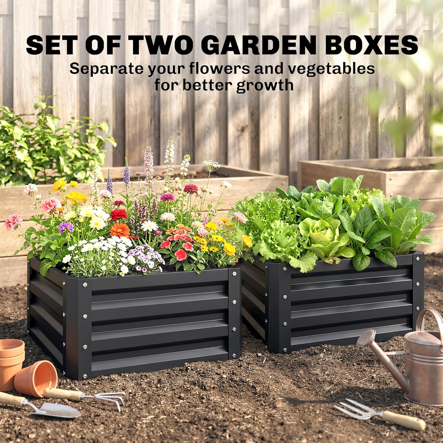 2-teiliges verzinktes Hochbeet – Raised Bed Planter Box Bewertung und Preis