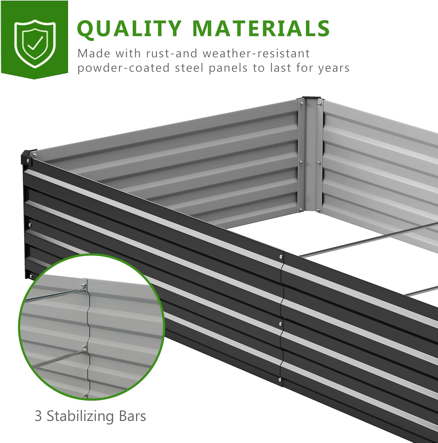 2er-Set 10x3x1ft Verzinktes Ho – Raised Bed Planter Box Bewertung und Preis