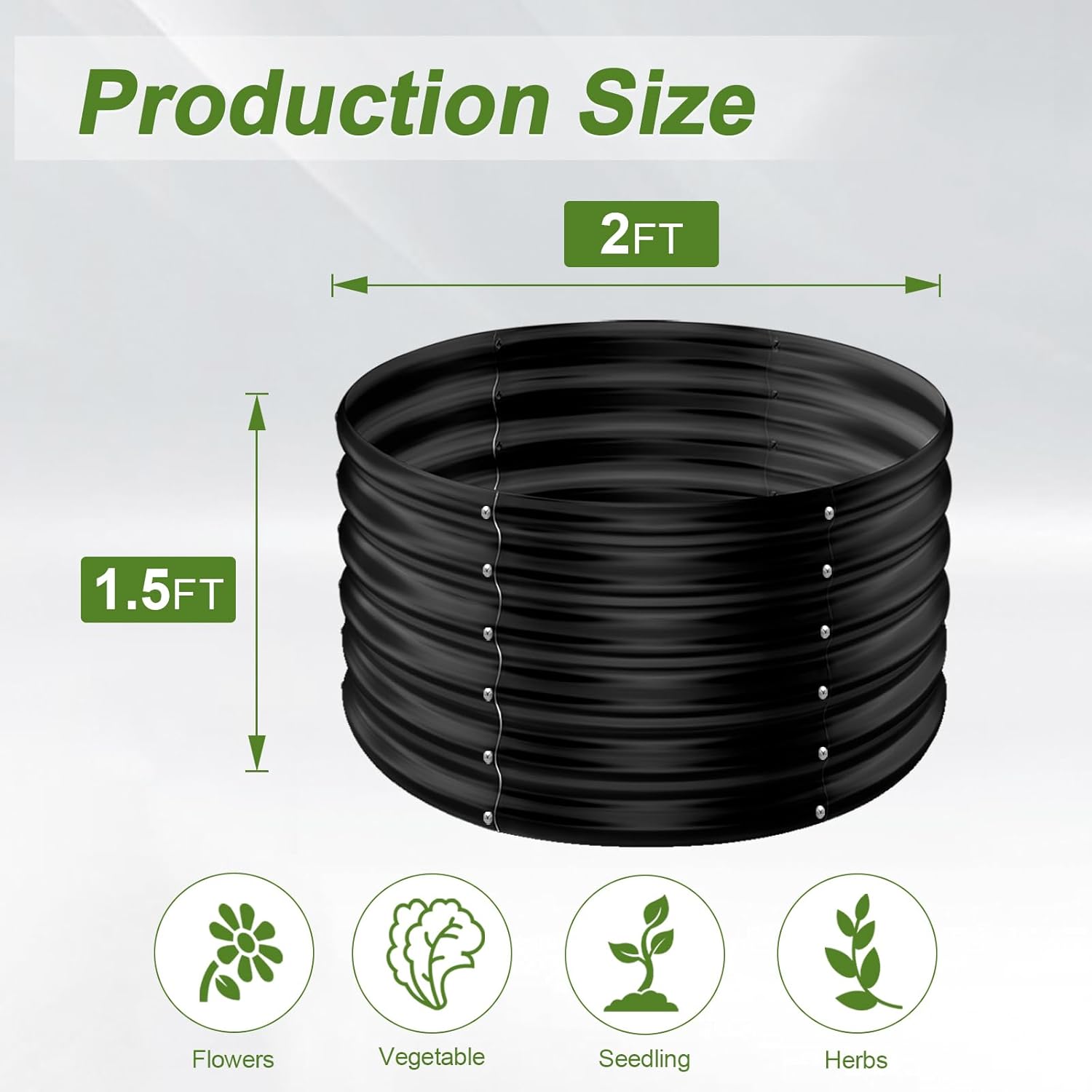 2er-Pack 2x2x1,5ft Runde Verzi – Raised Bed Planter Box Bewertung und Preis