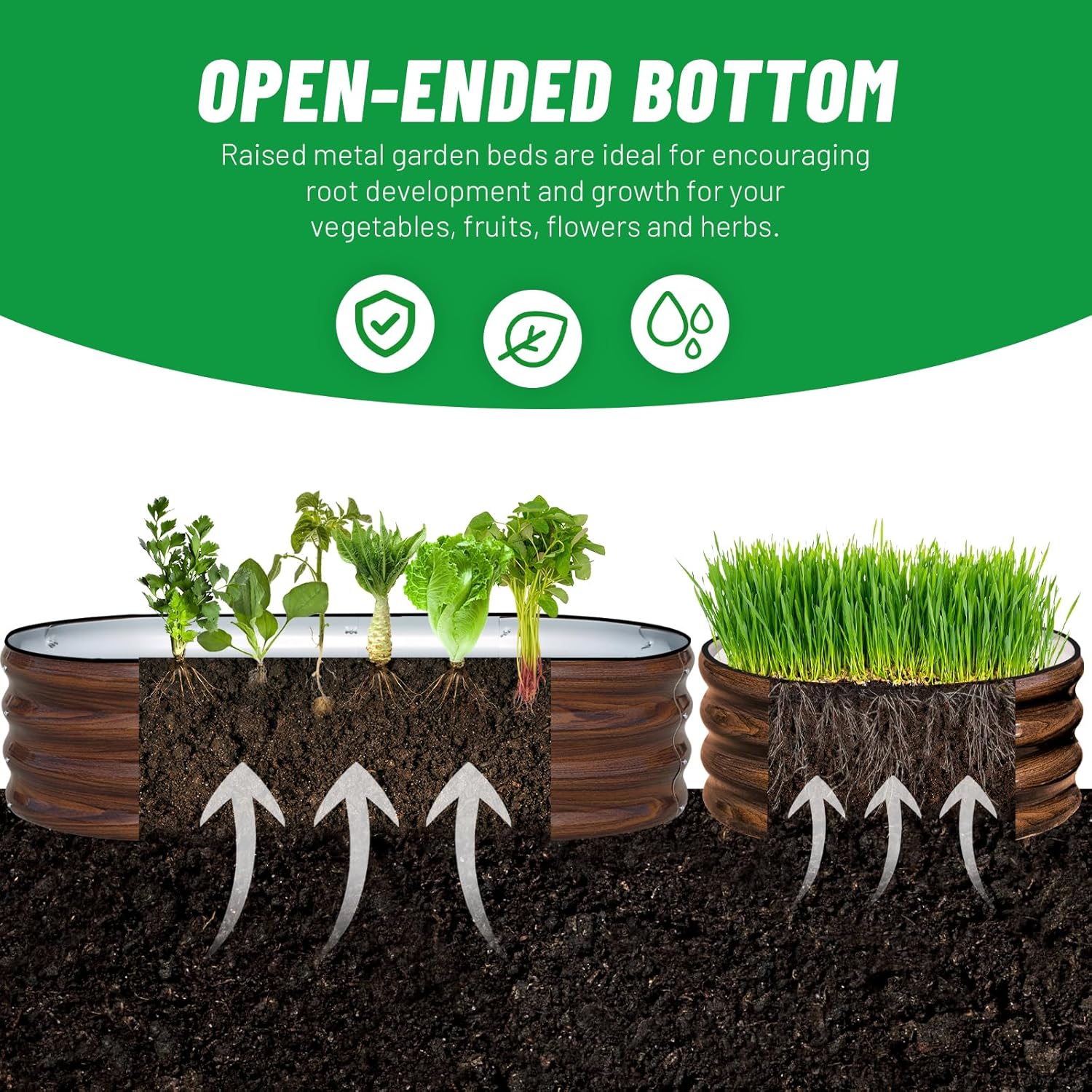 3er-Pack Verzinktes Stahl-Hoch – Raised Bed Planter Box Bewertung und Preis