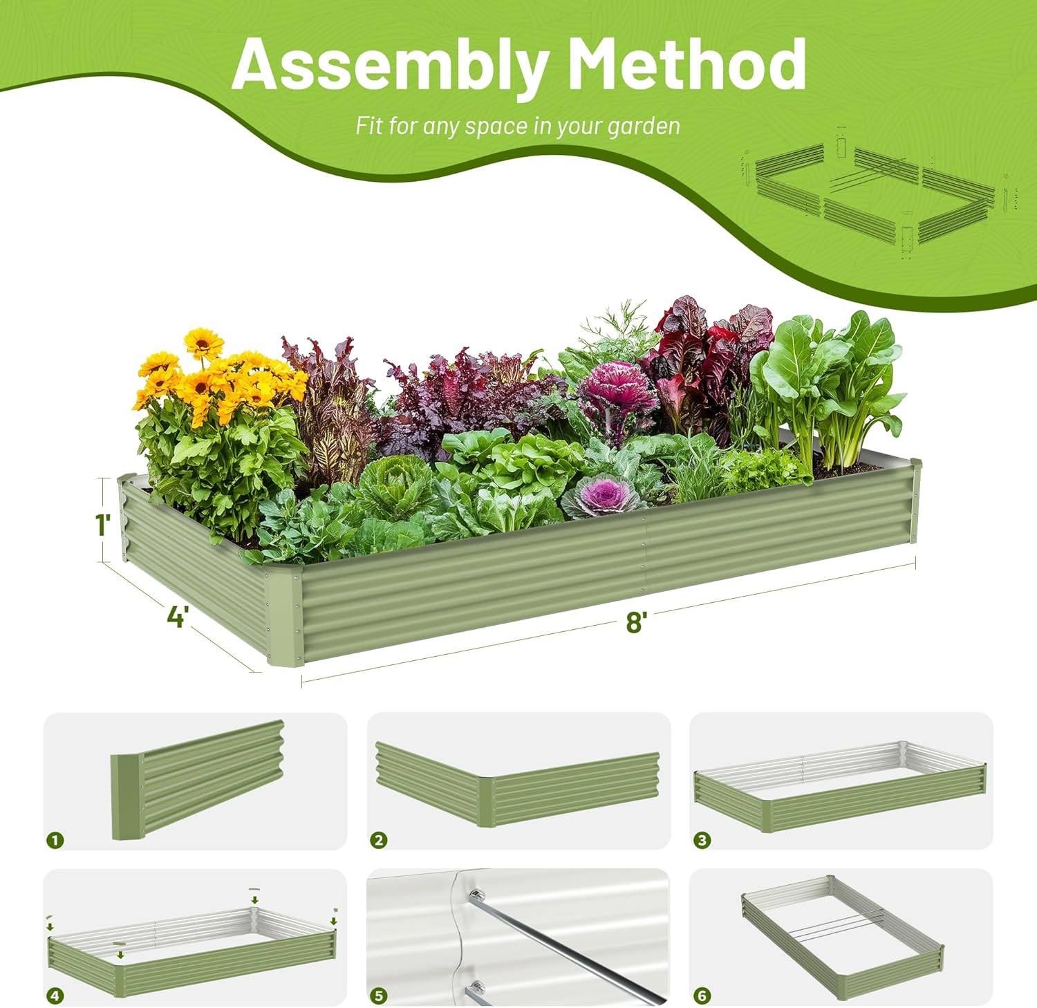 Outdoor Gemüsegarten Metall-Ho – Raised Bed Planter Box Bewertung und Preis