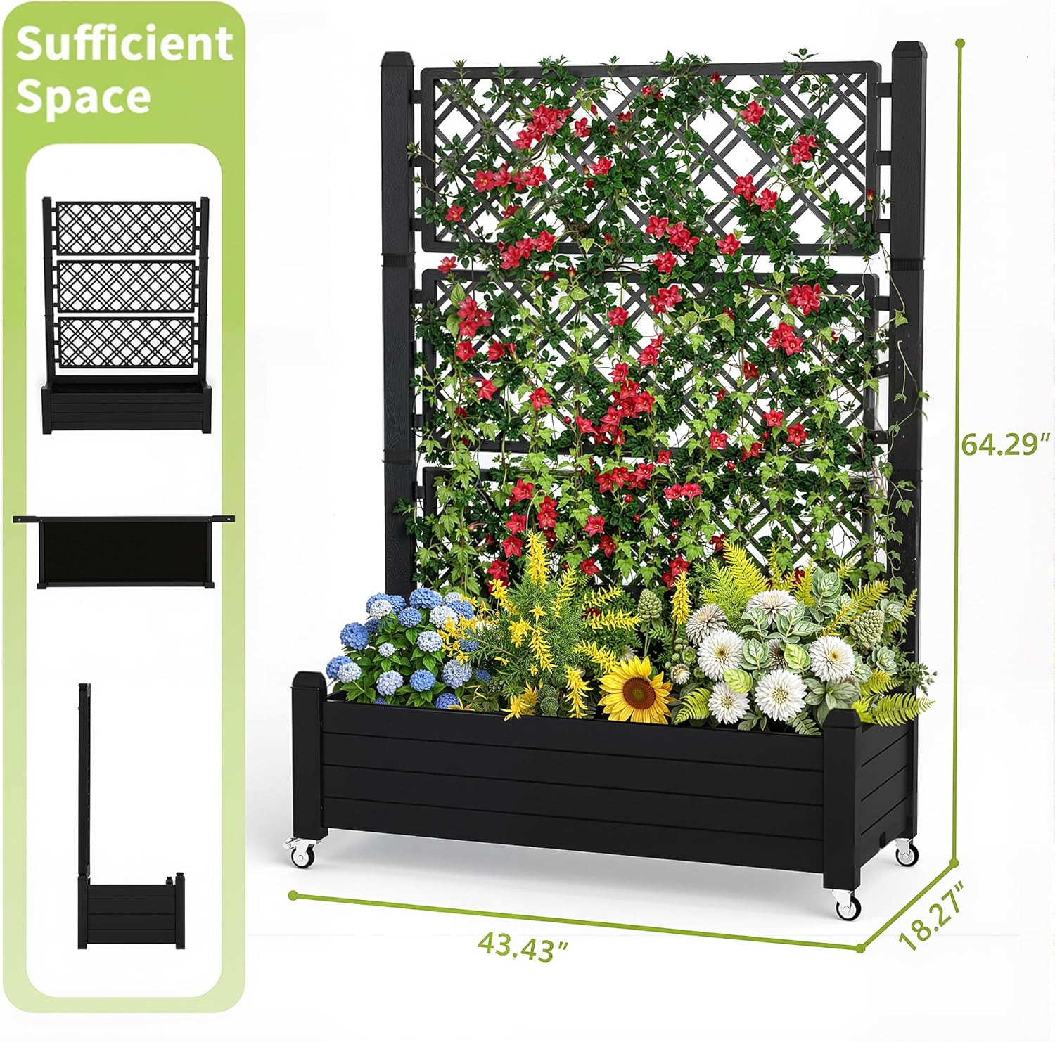 Hochbeet mit Rankgitter, 21 Ga – Raised Bed Planter Box Bewertung und Preis