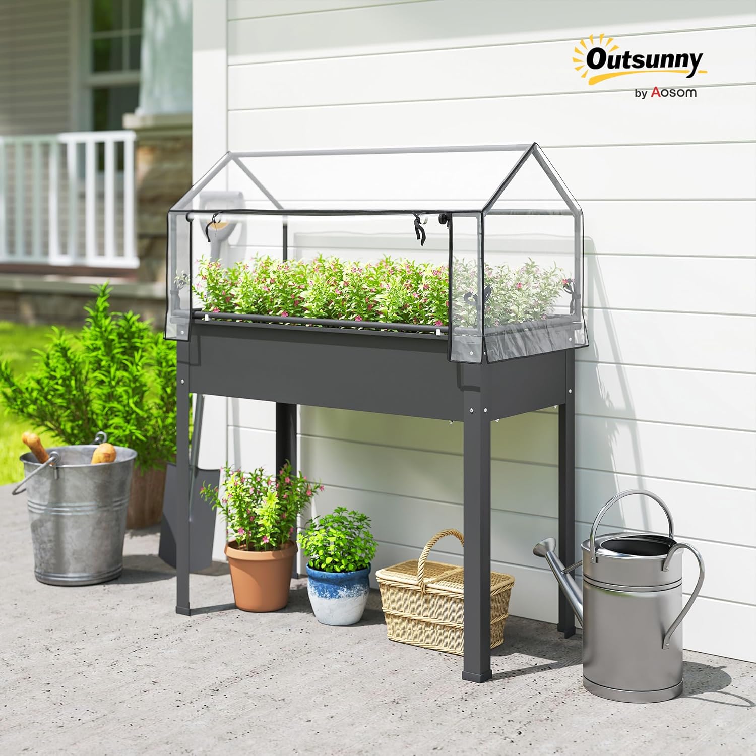 Hochbeet mit Gewächshausabdeck – Raised Bed Planter Box Bewertung und Preis