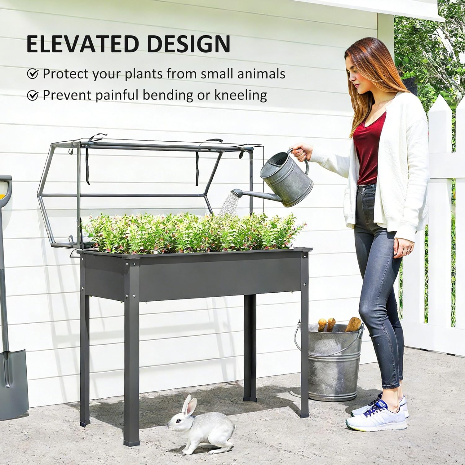 Hochbeet mit Gewächshausabdeck – Raised Bed Planter Box Bewertung und Preis